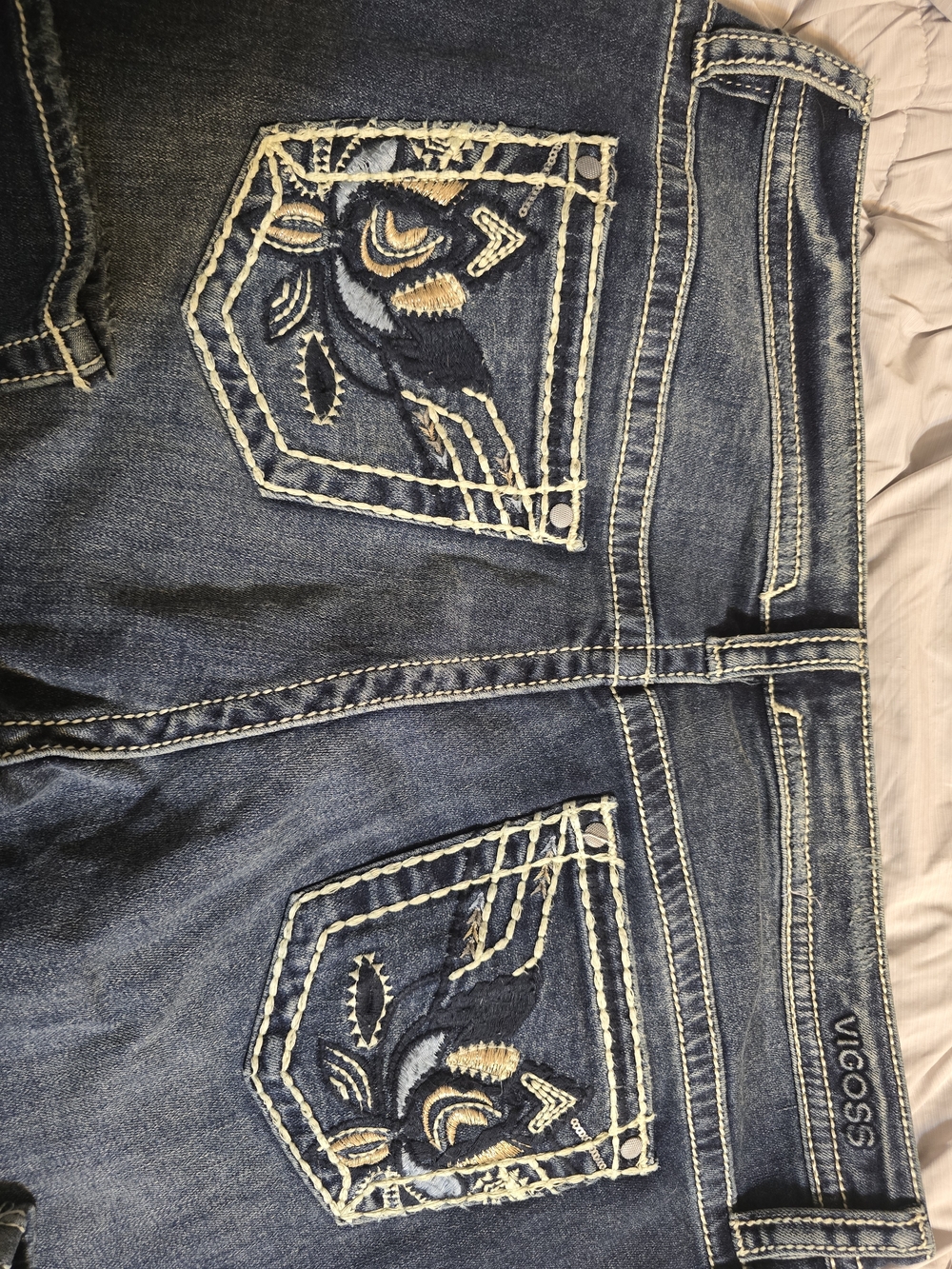 Vigoss Blue Distressed Stretch Jeans - Pair - Picture 4 of 8